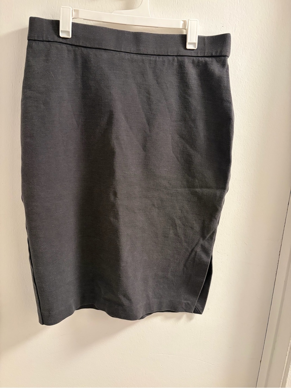 NWOT Eileen Fisher Italian Fabric Charcoal Gray Knit Pencil Skirt S/P